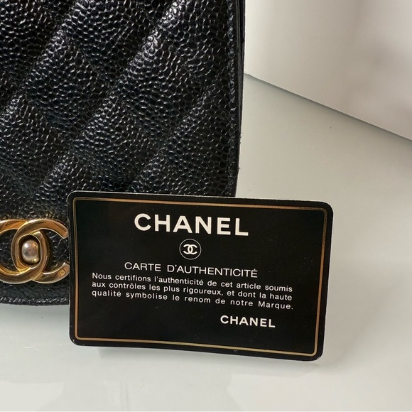 Vintage Chanel Caviar Leather Black Quilted Belt Pouch with Gold Plated Hardware - Picture 16 of 16